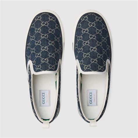 gucci rubber slip ons|Gucci denim slip on.